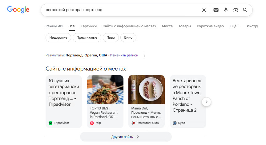 Search engine optimisation on Yelp