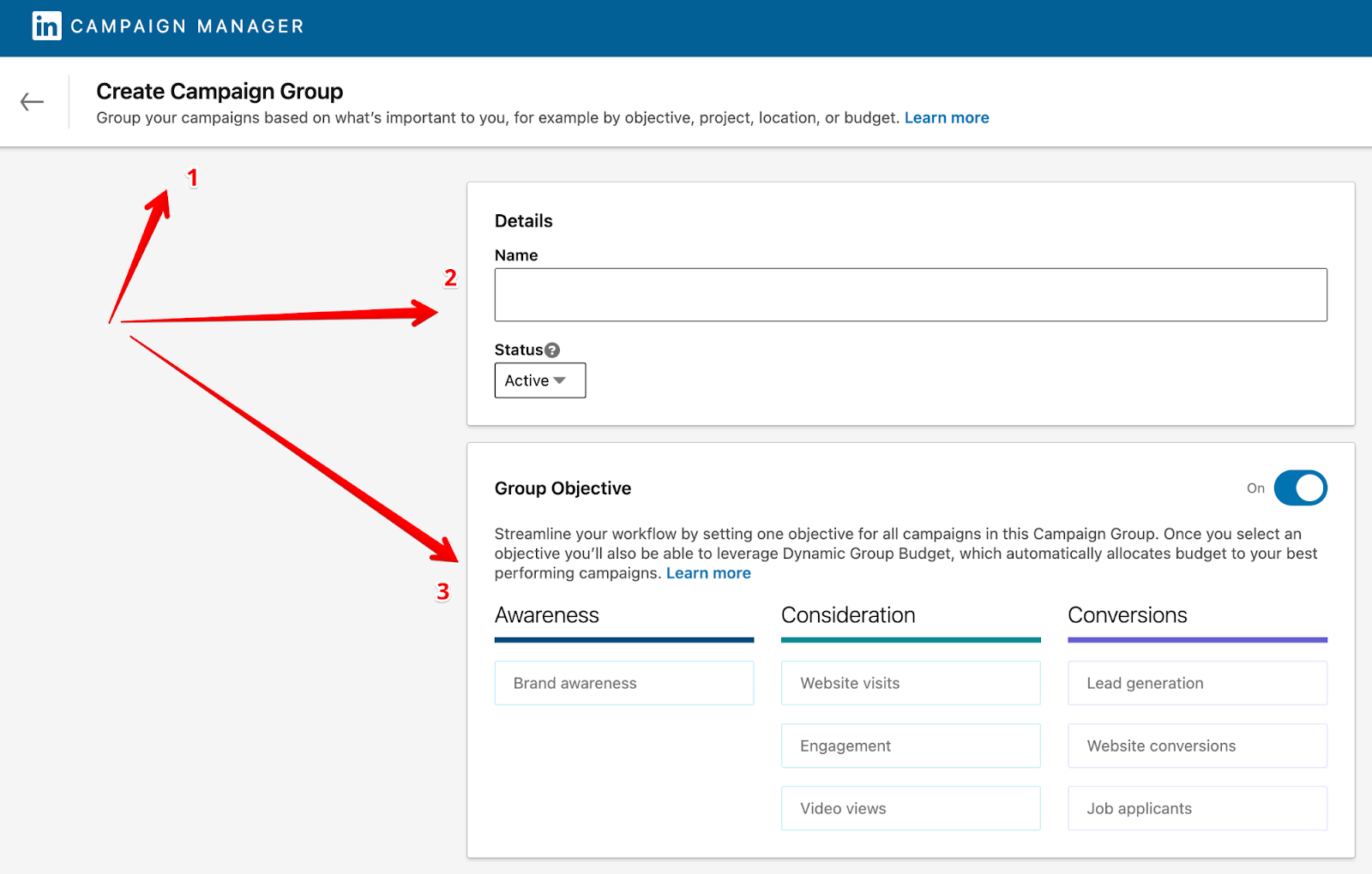 Создание рекламной кампании в LinkedIn Ads